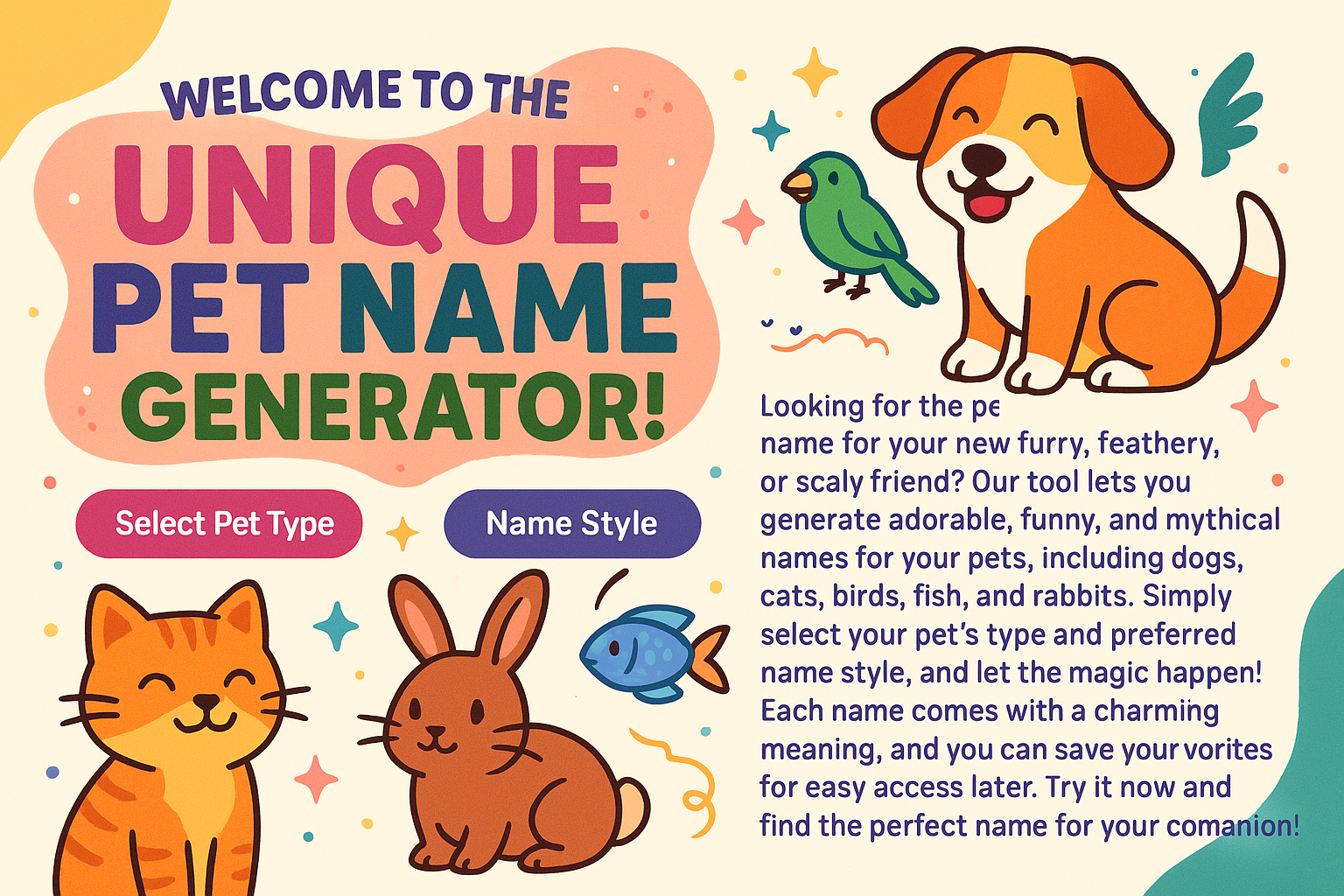 20250502_1758_Unique Pet Name Generator_simple_compose_01jt8fdpa0e428x2x8m0m2x7r4